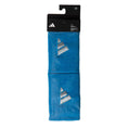Cargar la imagen en la vista de la galería, Muñequeras Adidas Largas Azul Logo Gris