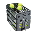 Cargar la imagen en la vista de la galería, Canasta para pelotas de padel negra vista lateral sin ruedas