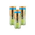 Cargar la imagen en la vista de la galería, Paquete de tres botes de pelotas presurizadas de pádel Head Padel Pro S+ edición 2025 con diseño naranja.