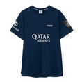 Load the image into the gallery view, Playera deportiva para padel Nox Sponsors AT10 de Agustin Tapia edicion 2026 combinada en color azul marino.