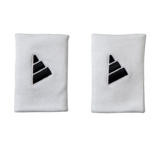 Muñequeras Adidas Largas Blanco Logo Negro