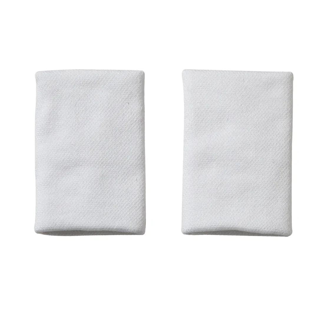 Muñequeras Adidas Largas Blanco Logo Negro