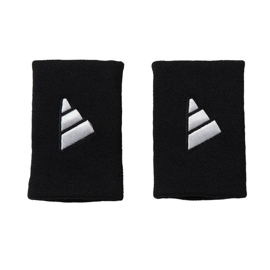 Muñequeras Adidas Largas Negra Logo Blanco