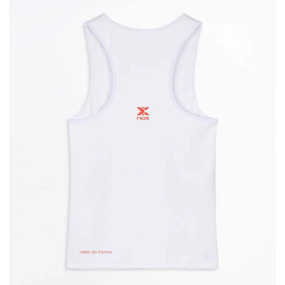 Camiseta Tirantes Nox Team Fit Blanco Mujer