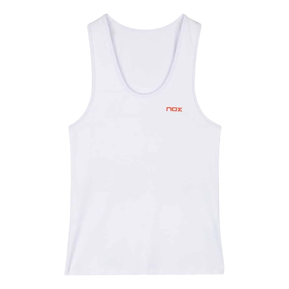 Camiseta Tirantes Nox Team Fit Blanco Mujer