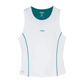 Cargar la imagen en la vista de la galería, Top de tirantes Nox Mujer Pro Blanco/Verde Hiedra - Textil oficial Nox Padel para jugadoras.
