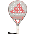 Cargar la imagen en la vista de la galería, Pala de padel Adidas Cross It Team Light 3.5 2026 en color gris plata con logotipo rosa coral. Estructura ligera y formato redondo confortable diseñado para un control total y agilidad.