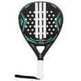 Cargar la imagen en la vista de la galería, Pala de pádel Adidas Match Light 2026 en color negro con detalles en azul turquesa. Version ligera en formato de lagrima polivalente que reduce el esfuerzo del brazo, ofreciendo confort y facilidad de juego.