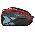 Load the image into the gallery view, Paletero de pádel Nox ML10 Competition XL de Miguel Lamperti en color negro, rojo y gris. Bolsa de tamaño extra grande en compartimento térmico para proteger las palas del calor.