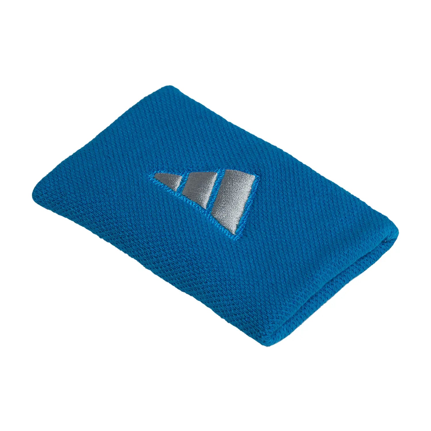 Muñequeras Adidas Largas Azul Logo Gris