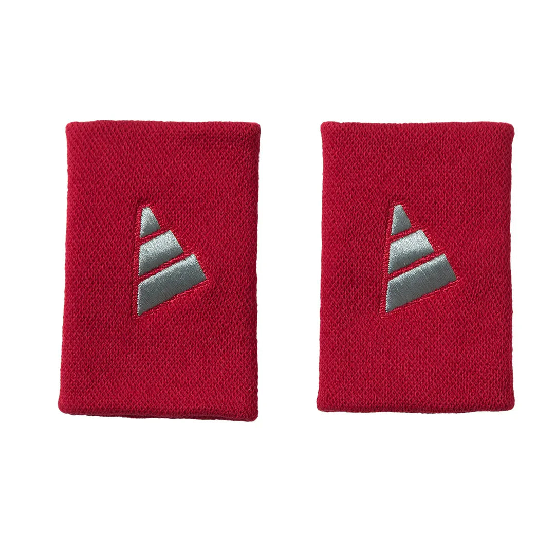 Muñequeras Adidas Largas Rojo Logo Gris