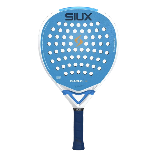 Pala de pádel Siux Diablo Pro SE 2026 de Tino Libaak en color azul y blanco