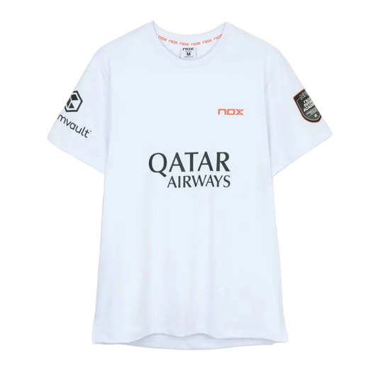 Nox Sponsors AT10 White T-Shirt By Agustín Tapia 2026