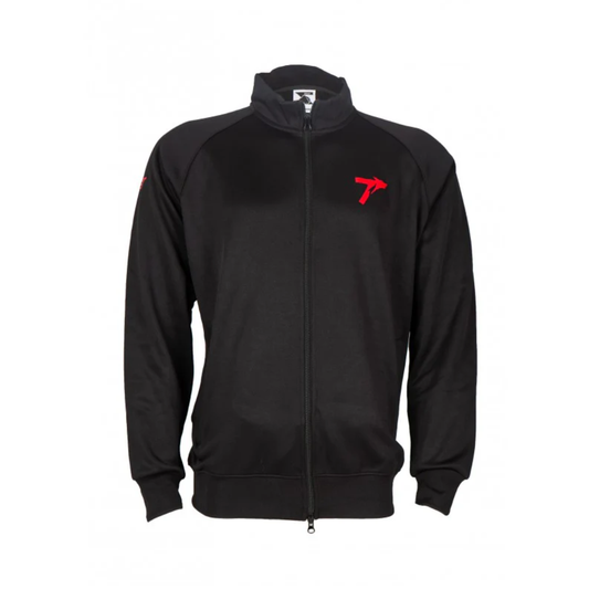 Chaqueta de pádel Set Luxe Negra, ideal para calentamiento y post-partido en Padel Storage México