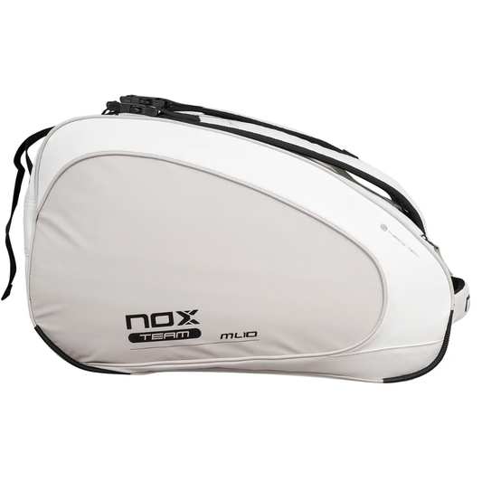 Paletero de pádel Nox ML10 Team Blanco de Miguel Lamperti disponible en Padel Storage México