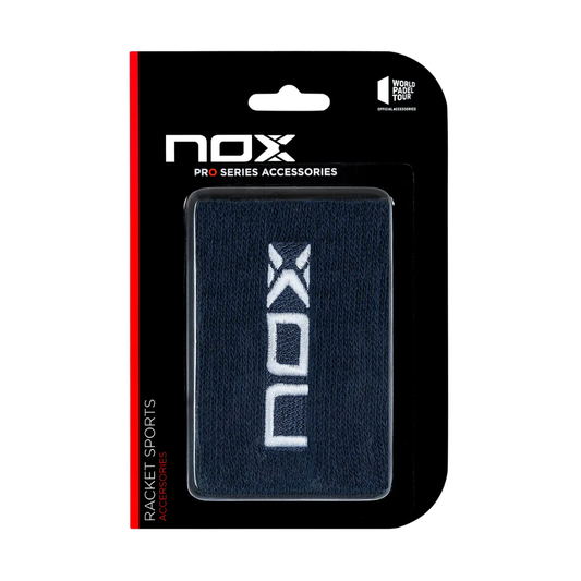 Muñequeras de pádel Nox en color Azul y Blanco, máxima absorción de sudor en Pádel Storage Mexico  