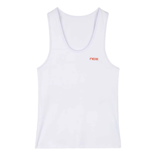Camiseta Tirantes Nox Team Fit Blanco Mujer