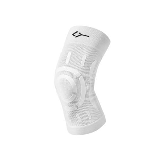 Rodillera técnica Floky Knee Support Izquierda Blanca, soporte avanzado para jugadores de pádel en México
