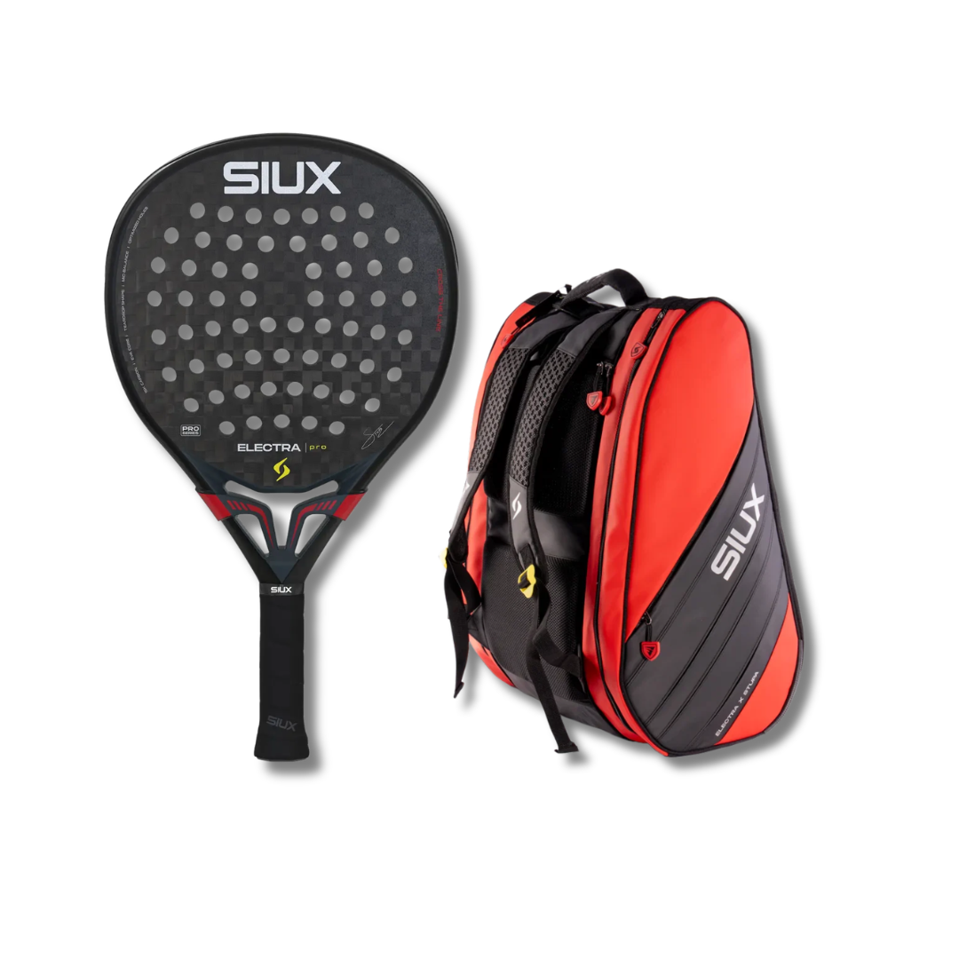 Pack Siux Paletero Electra Stupa 2026 & Pala Electra Pro Shadow Red 2026
