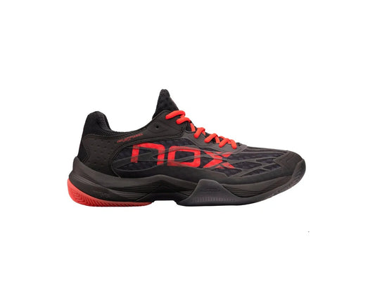 Nox AT10 Luxury Black/Red Tennis Shoes