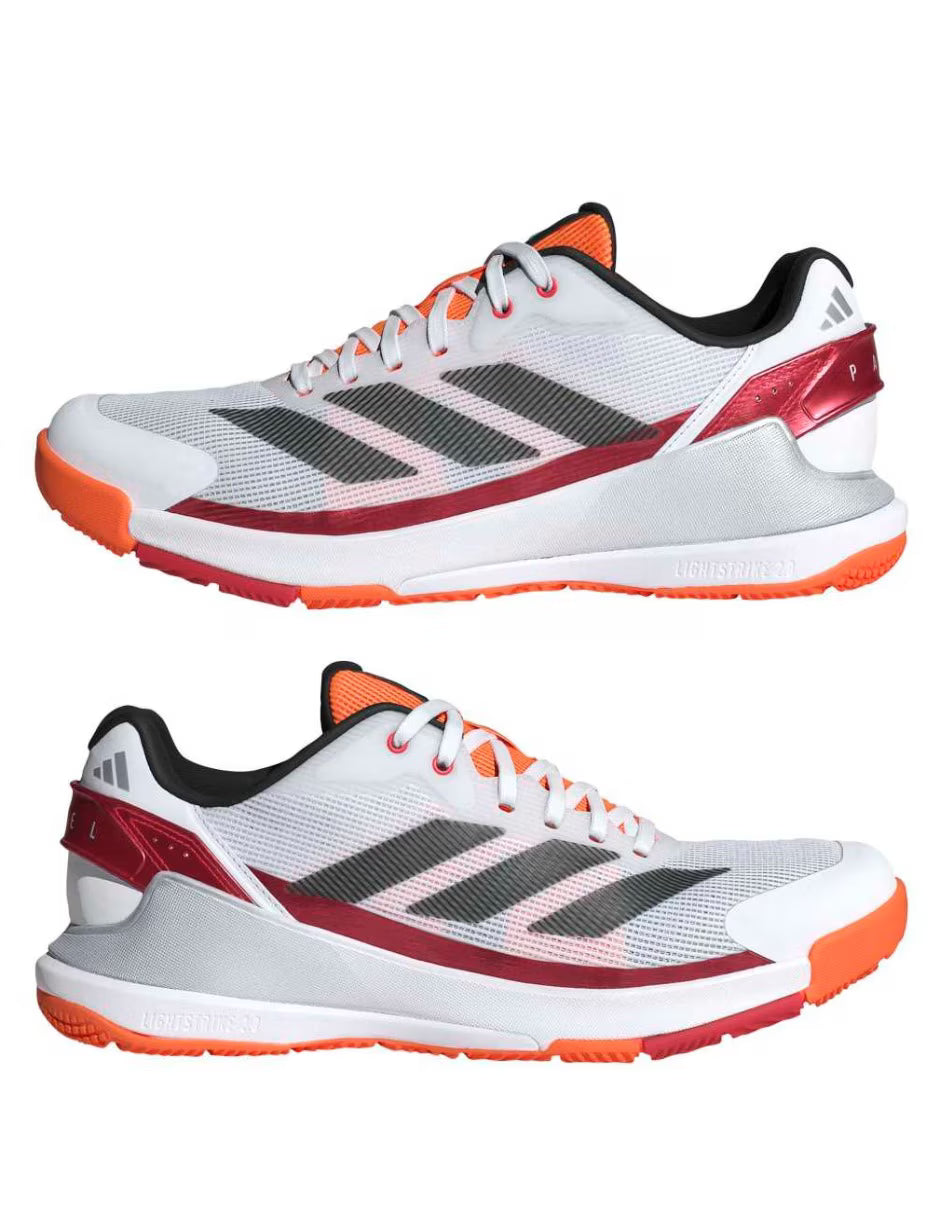 Tenis Adidas Padel Crazyquick LS Blanco/Naranja by Ale Galan 2026