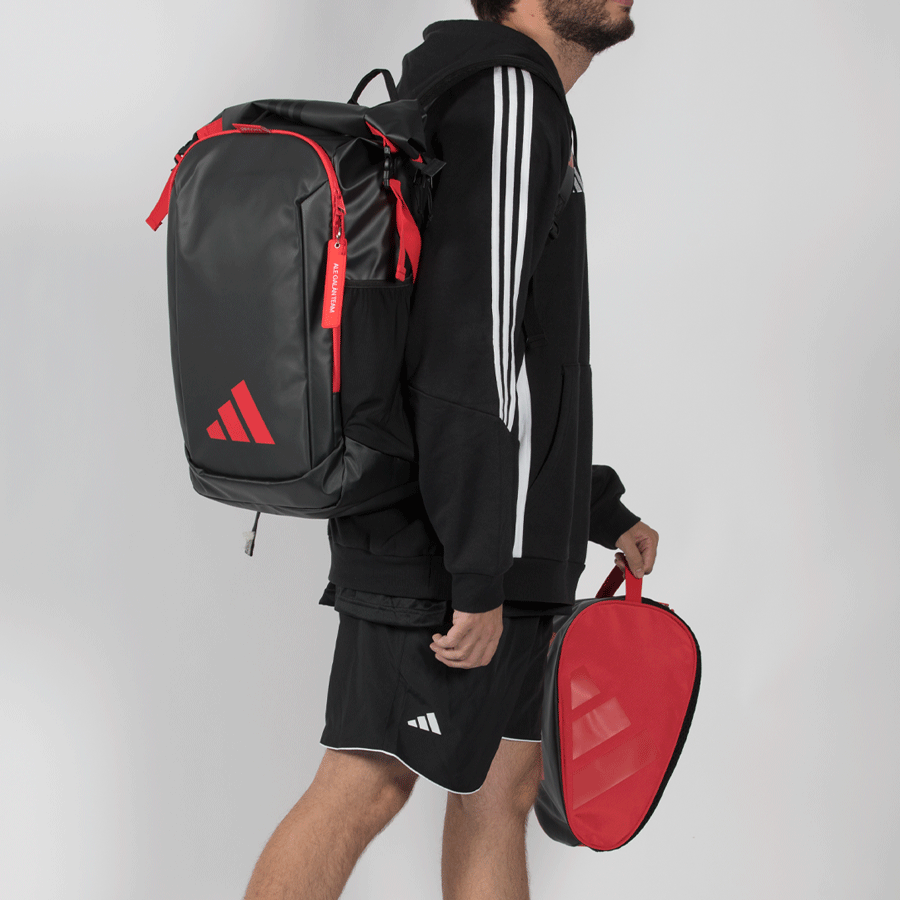 Mochila Adidas Multigame Negro/Rojo 2026