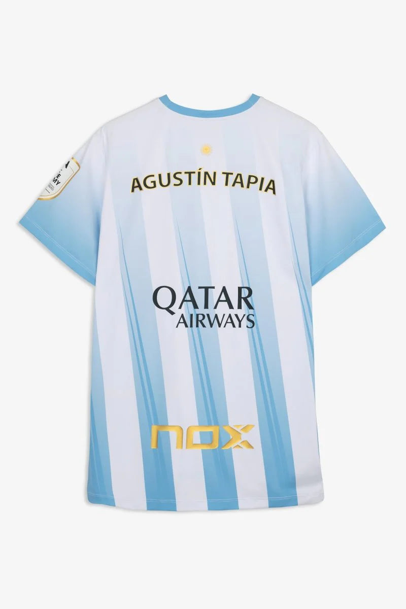 Camiseta Nox Sponsors AT10 By Agustin Tapia Azul Claro