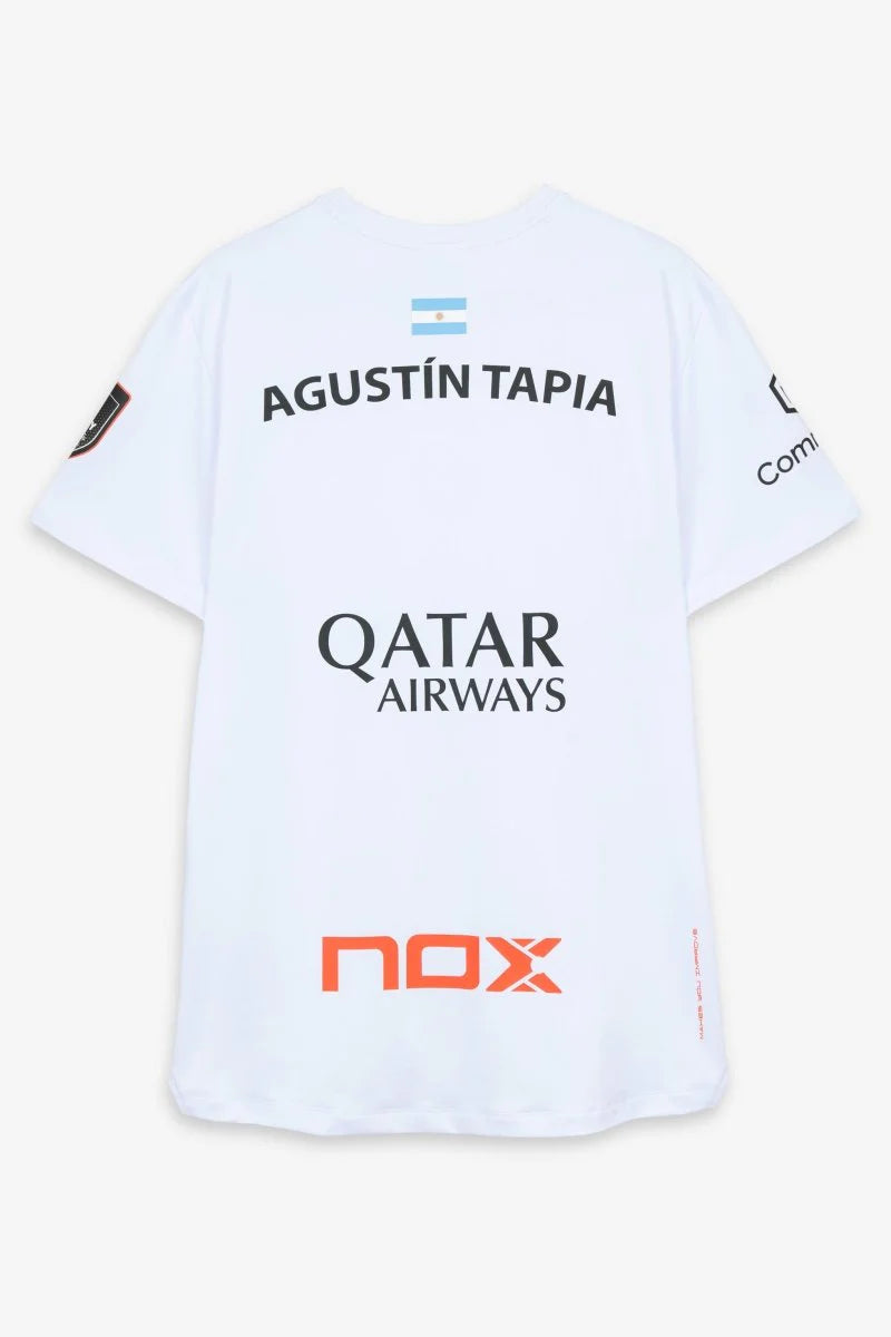 Camiseta Nox Sponsors AT10 Blanco By Agustín Tapia 2026
