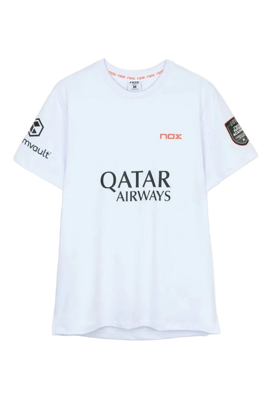 Camiseta Nox Sponsors AT10 Blanco By Agustín Tapia 2026