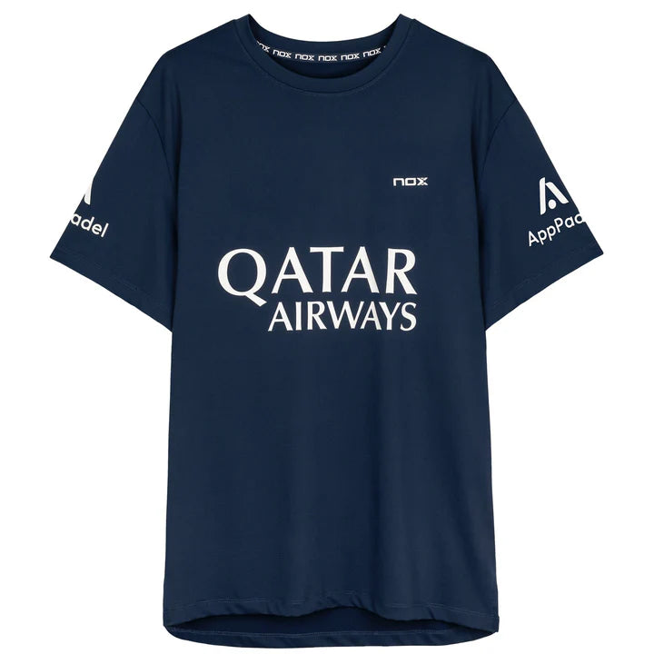 Camiseta Nox Sponsors AT10 By Agustin Tapia Azul Marino