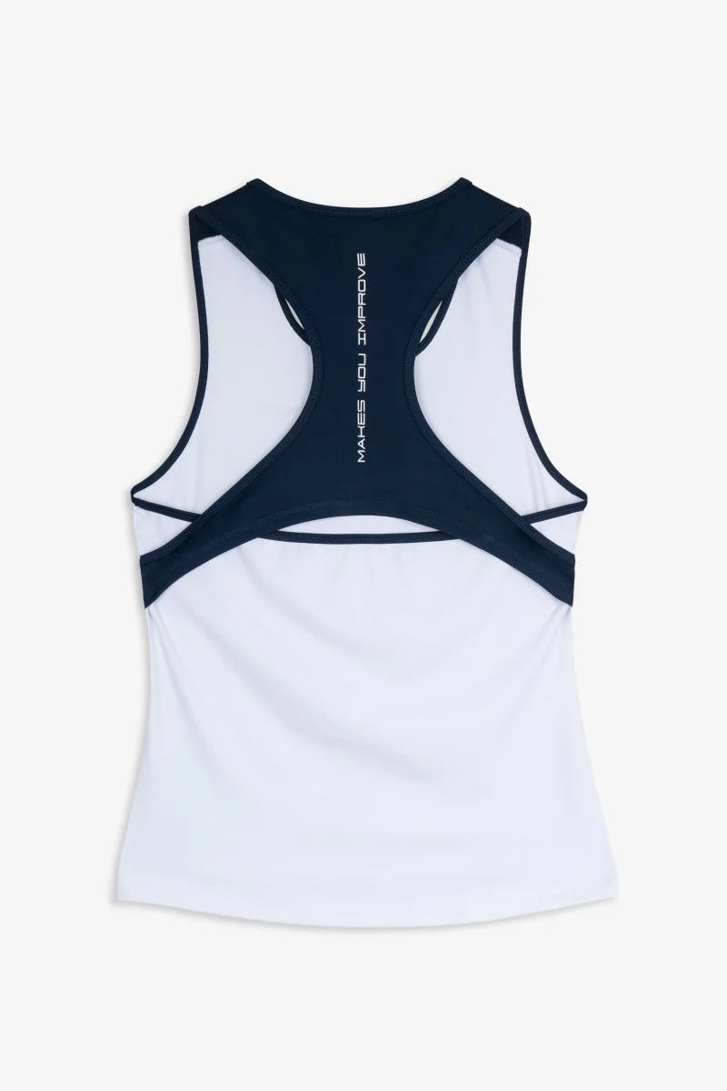 Camiseta Tirantes Nox Team Blanco/Azul Mujer 2026
