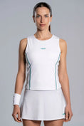 Cargar la imagen en la vista de la galería, Camiseta Tirantes Nox Mujer Pro Blanco/Verde Hiedra

