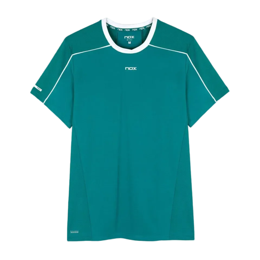 Camiseta de padel Nox Pro para hombre color Verde Hiedra- Ropa oficial Nox en Padel Storage Mexico 