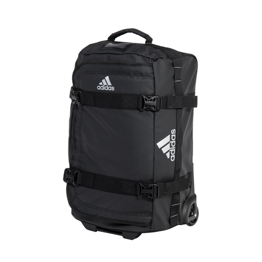 Maleta con ruedas Adidas Trolley 40L Master negra con correas de ajuste
