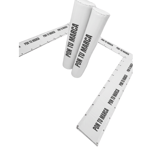 Set completo protecciones acolchadas personalizadas lona UV para cancha de padel. 