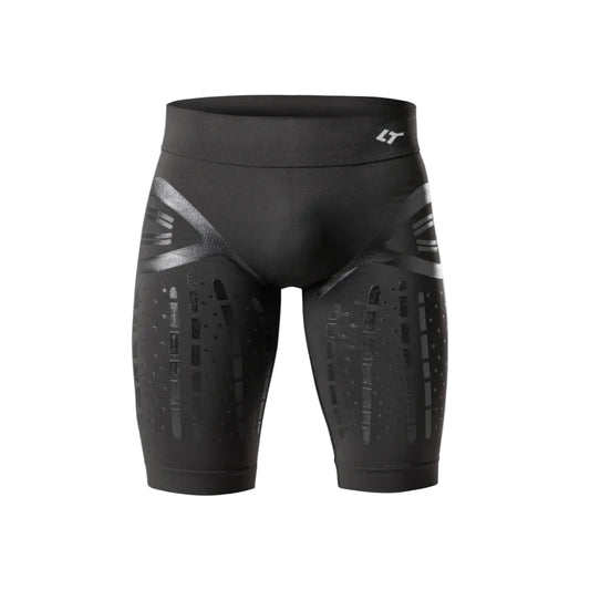 Short de compresion para padel Floky Activador en color negro, ropa tecnica premium para prevenir la fatiga muscular.