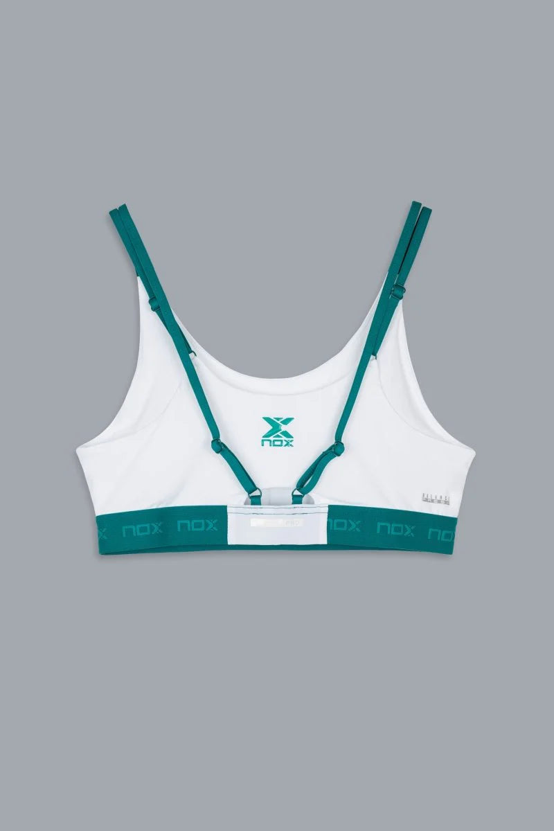 Diseño de espalda técnica Nox con tirantes en Verde Hiedra- Estructura ergonómica para deportistas  