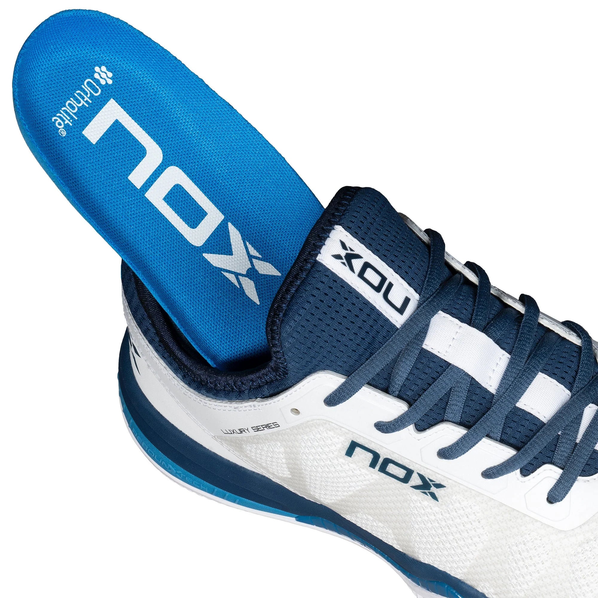 Tenis Nox Nerbo Blanco/Azul sueco